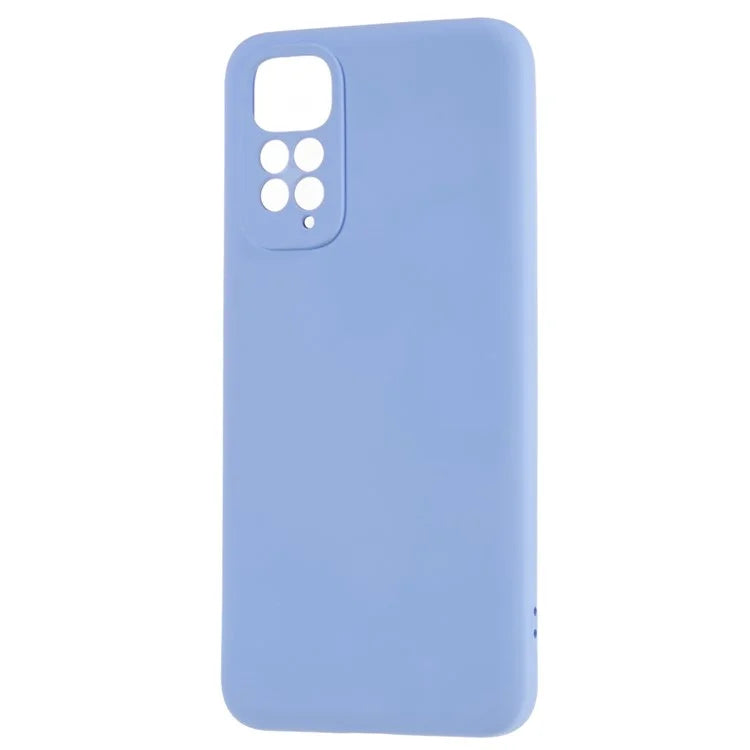 For Xiaomi Redmi Note 11S 4G Liquid Silicone Texture Feeling Phone Anti-drop Cover 2.0mm Thick Arc Edge TPU Case