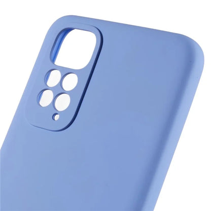 For Xiaomi Redmi Note 11S 4G Liquid Silicone Texture Feeling Phone Anti-drop Cover 2.0mm Thick Arc Edge TPU Case