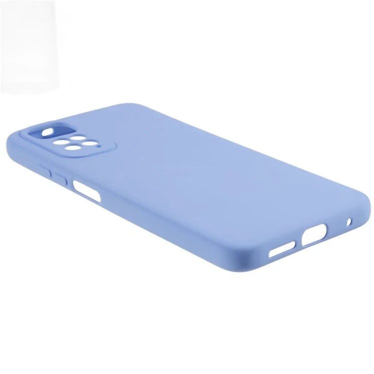 For Xiaomi Redmi Note 11S 4G Liquid Silicone Texture Feeling Phone Anti-drop Cover 2.0mm Thick Arc Edge TPU Case