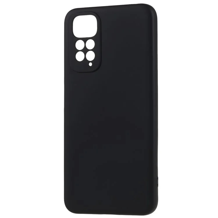 For Xiaomi Redmi Note 11S 4G Liquid Silicone Texture Feeling Phone Anti-drop Cover 2.0mm Thick Arc Edge TPU Case