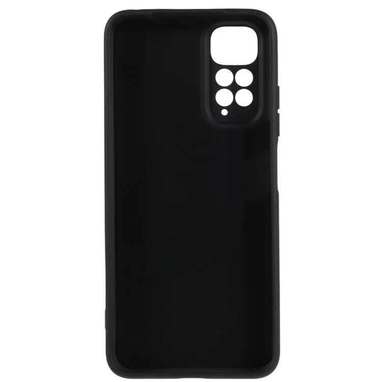 For Xiaomi Redmi Note 11S 4G Liquid Silicone Texture Feeling Phone Anti-drop Cover 2.0mm Thick Arc Edge TPU Case