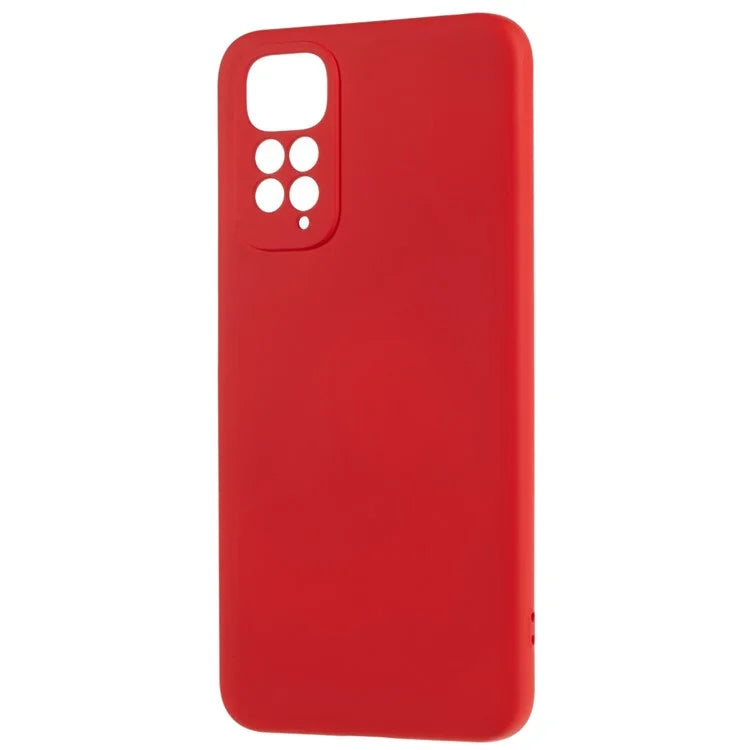 For Xiaomi Redmi Note 11S 4G Liquid Silicone Texture Feeling Phone Anti-drop Cover 2.0mm Thick Arc Edge TPU Case