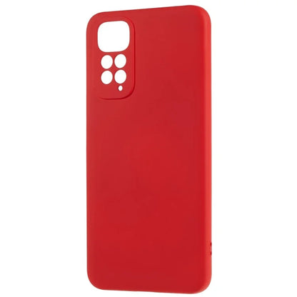 For Xiaomi Redmi Note 11S 4G Liquid Silicone Texture Feeling Phone Anti-drop Cover 2.0mm Thick Arc Edge TPU Case
