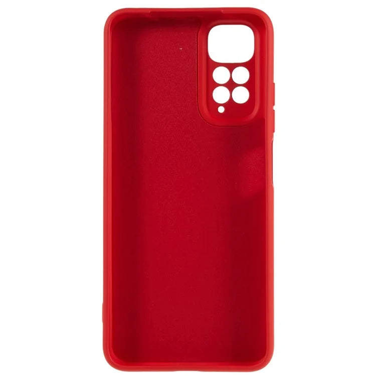 For Xiaomi Redmi Note 11S 4G Liquid Silicone Texture Feeling Phone Anti-drop Cover 2.0mm Thick Arc Edge TPU Case
