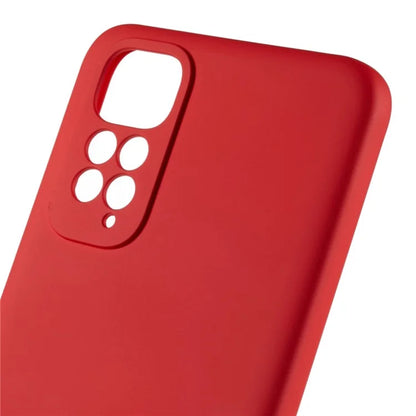 For Xiaomi Redmi Note 11S 4G Liquid Silicone Texture Feeling Phone Anti-drop Cover 2.0mm Thick Arc Edge TPU Case