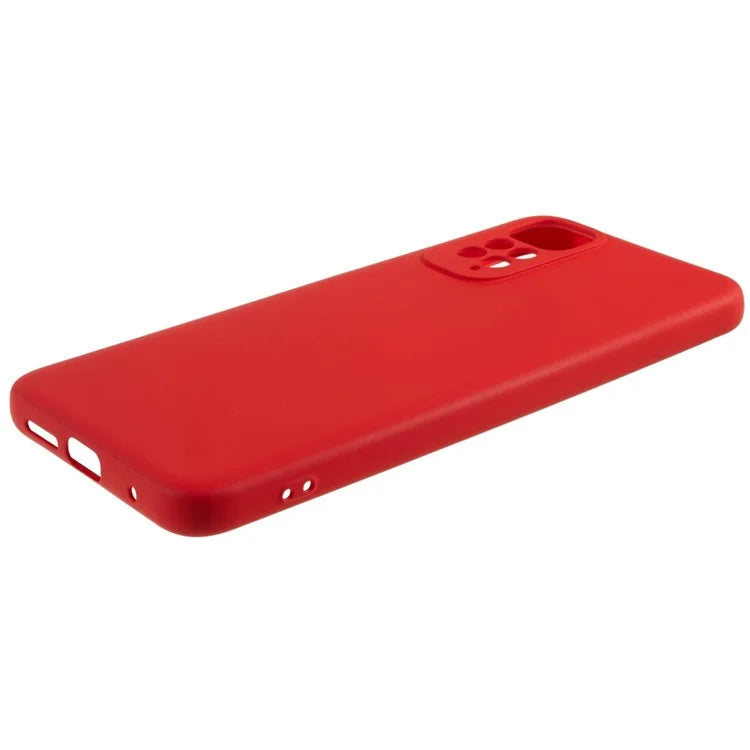 For Xiaomi Redmi Note 11S 4G Liquid Silicone Texture Feeling Phone Anti-drop Cover 2.0mm Thick Arc Edge TPU Case