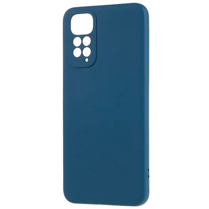 For Xiaomi Redmi Note 11S 4G Liquid Silicone Texture Feeling Phone Anti-drop Cover 2.0mm Thick Arc Edge TPU Case