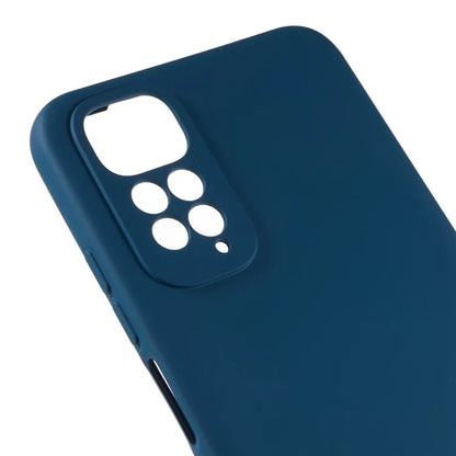 For Xiaomi Redmi Note 11S 4G Liquid Silicone Texture Feeling Phone Anti-drop Cover 2.0mm Thick Arc Edge TPU Case