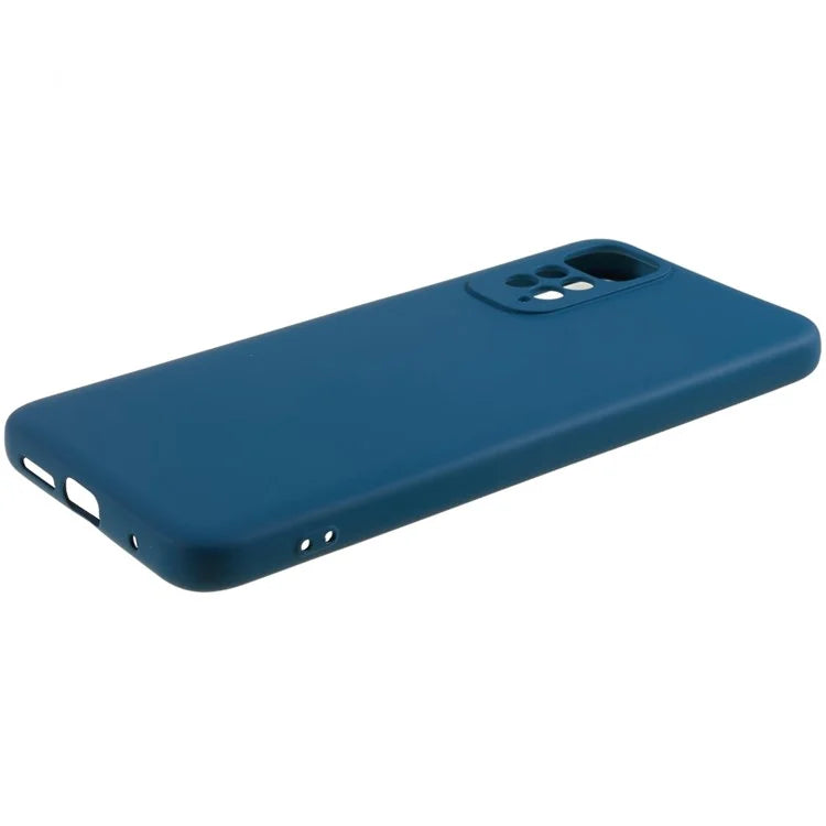 For Xiaomi Redmi Note 11S 4G Liquid Silicone Texture Feeling Phone Anti-drop Cover 2.0mm Thick Arc Edge TPU Case