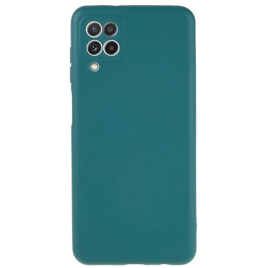 For Samsung Galaxy A12 / M12 / A12 Nacho 4G Liquid Silicone Texture Cellphone Drop-proof Cover 2.0mm Thick Arc Edge TPU Case