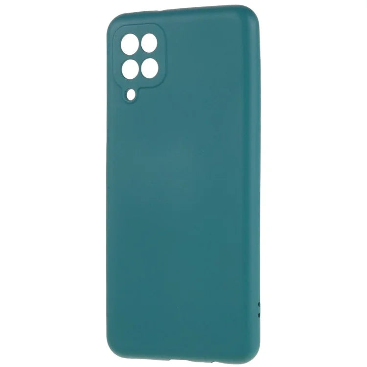 For Samsung Galaxy A12 / M12 / A12 Nacho 4G Liquid Silicone Texture Cellphone Drop-proof Cover 2.0mm Thick Arc Edge TPU Case
