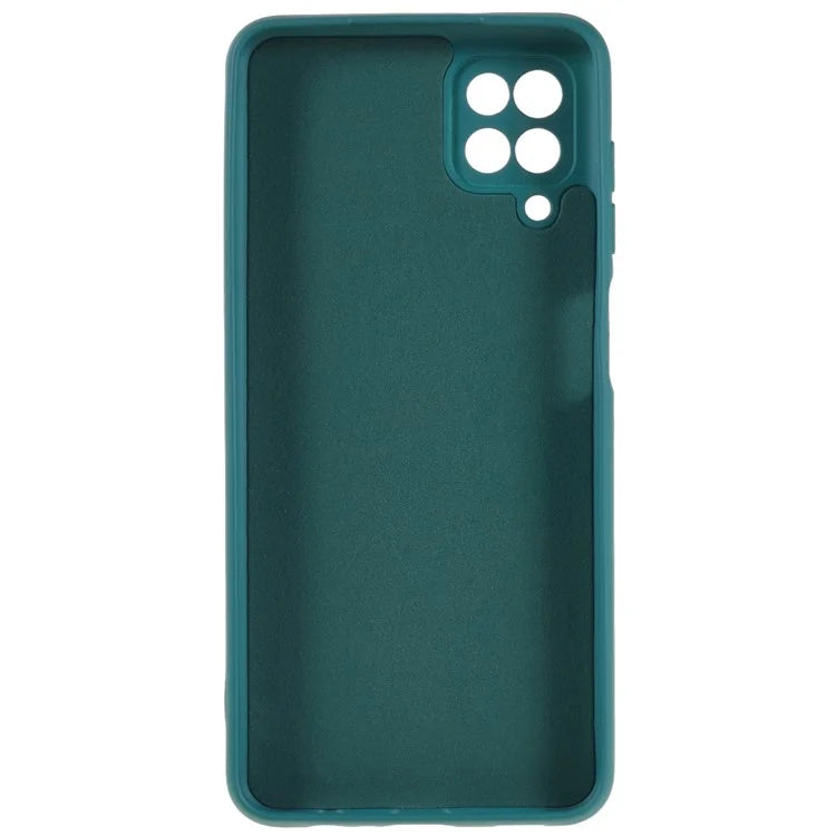 For Samsung Galaxy A12 / M12 / A12 Nacho 4G Liquid Silicone Texture Cellphone Drop-proof Cover 2.0mm Thick Arc Edge TPU Case