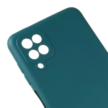 For Samsung Galaxy A12 / M12 / A12 Nacho 4G Liquid Silicone Texture Cellphone Drop-proof Cover 2.0mm Thick Arc Edge TPU Case