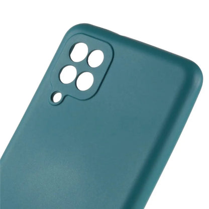 For Samsung Galaxy A12 / M12 / A12 Nacho 4G Liquid Silicone Texture Cellphone Drop-proof Cover 2.0mm Thick Arc Edge TPU Case