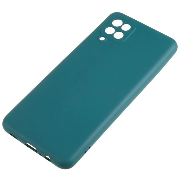 For Samsung Galaxy A12 / M12 / A12 Nacho 4G Liquid Silicone Texture Cellphone Drop-proof Cover 2.0mm Thick Arc Edge TPU Case
