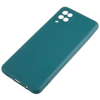 For Samsung Galaxy A12 / M12 / A12 Nacho 4G Liquid Silicone Texture Cellphone Drop-proof Cover 2.0mm Thick Arc Edge TPU Case