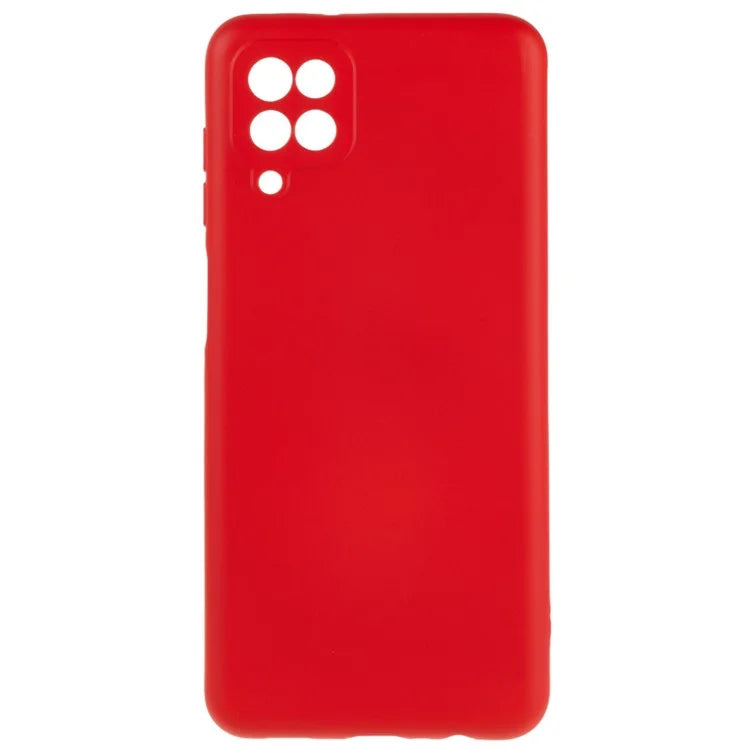 For Samsung Galaxy A12 / M12 / A12 Nacho 4G Liquid Silicone Texture Cellphone Drop-proof Cover 2.0mm Thick Arc Edge TPU Case