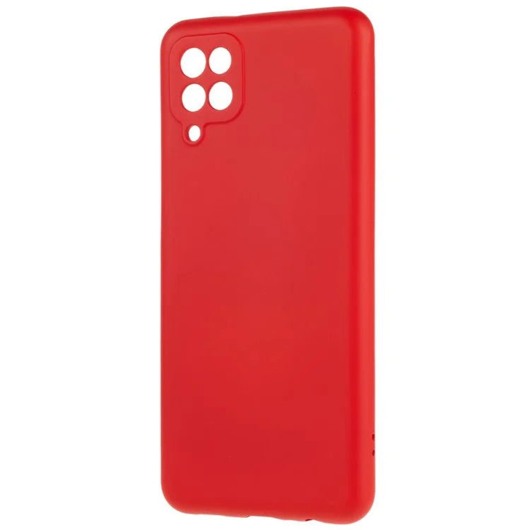 For Samsung Galaxy A12 / M12 / A12 Nacho 4G Liquid Silicone Texture Cellphone Drop-proof Cover 2.0mm Thick Arc Edge TPU Case