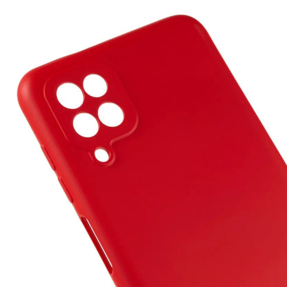 For Samsung Galaxy A12 / M12 / A12 Nacho 4G Liquid Silicone Texture Cellphone Drop-proof Cover 2.0mm Thick Arc Edge TPU Case