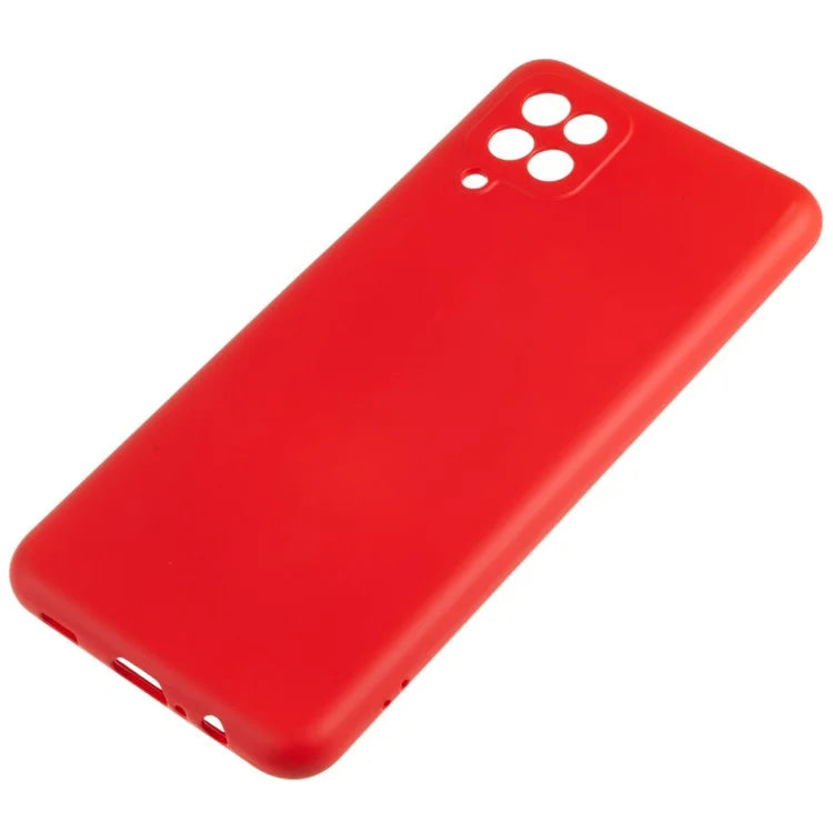 For Samsung Galaxy A12 / M12 / A12 Nacho 4G Liquid Silicone Texture Cellphone Drop-proof Cover 2.0mm Thick Arc Edge TPU Case