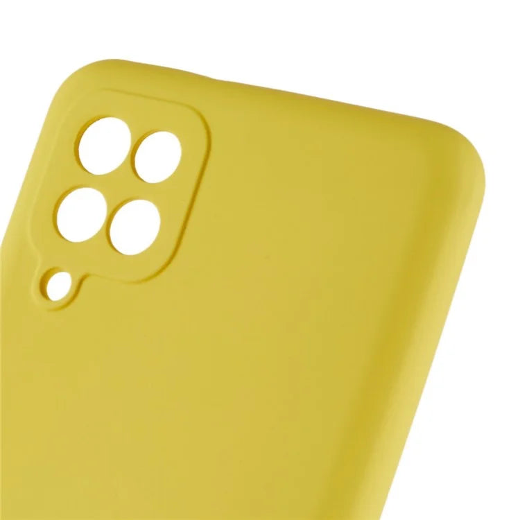 For Samsung Galaxy A12 / M12 / A12 Nacho 4G Liquid Silicone Texture Cellphone Drop-proof Cover 2.0mm Thick Arc Edge TPU Case