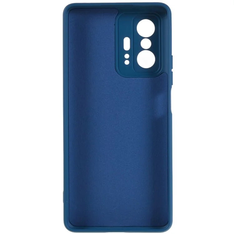 For Xiaomi 11T 5G / 11T Pro 5G Solid Color Liquid Silicone Texture Phone Cover 2.0mm Thick Arc Edge TPU Anti-scratch Case