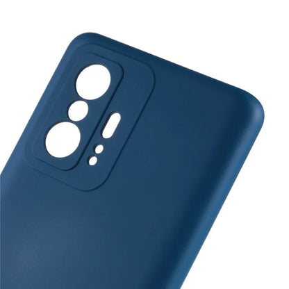For Xiaomi 11T 5G / 11T Pro 5G Solid Color Liquid Silicone Texture Phone Cover 2.0mm Thick Arc Edge TPU Anti-scratch Case
