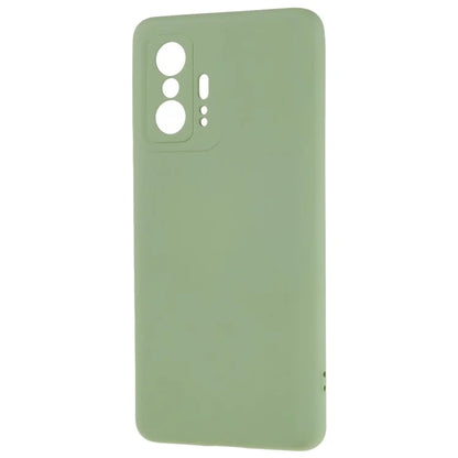 For Xiaomi 11T 5G / 11T Pro 5G Solid Color Liquid Silicone Texture Phone Cover 2.0mm Thick Arc Edge TPU Anti-scratch Case