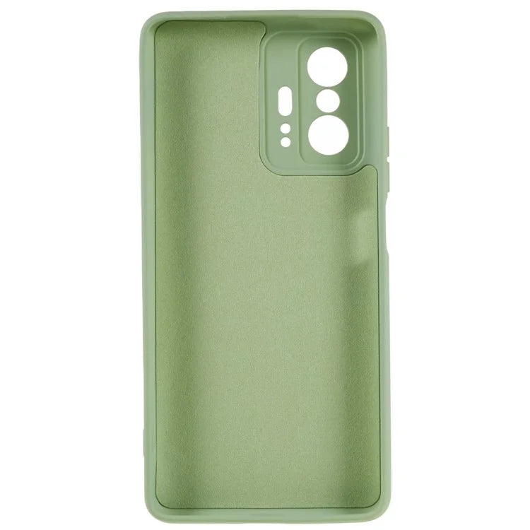 For Xiaomi 11T 5G / 11T Pro 5G Solid Color Liquid Silicone Texture Phone Cover 2.0mm Thick Arc Edge TPU Anti-scratch Case