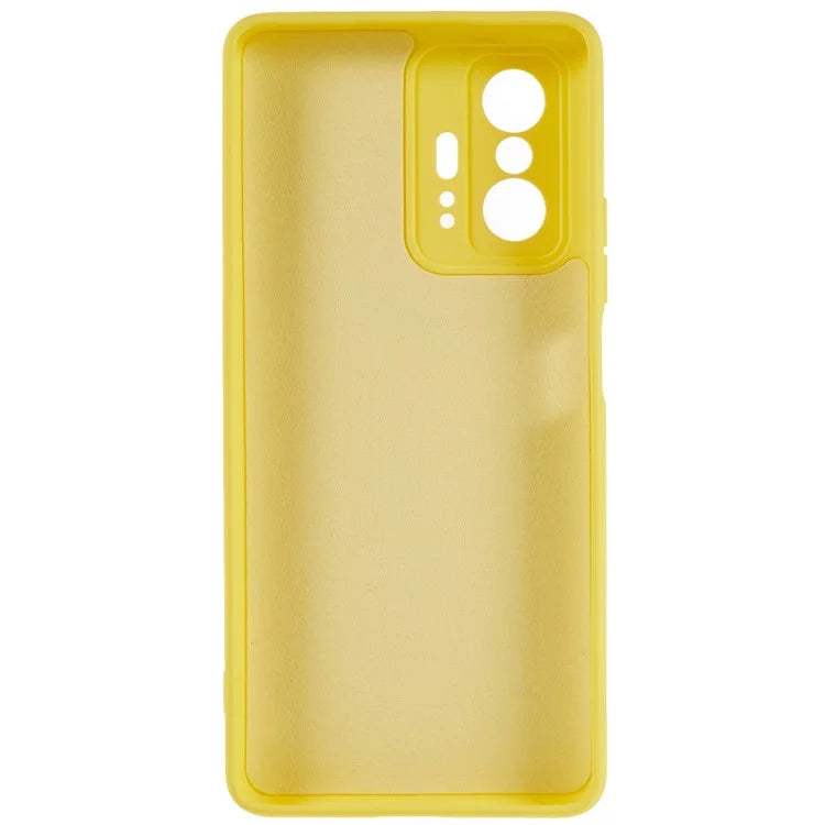 For Xiaomi 11T 5G / 11T Pro 5G Solid Color Liquid Silicone Texture Phone Cover 2.0mm Thick Arc Edge TPU Anti-scratch Case