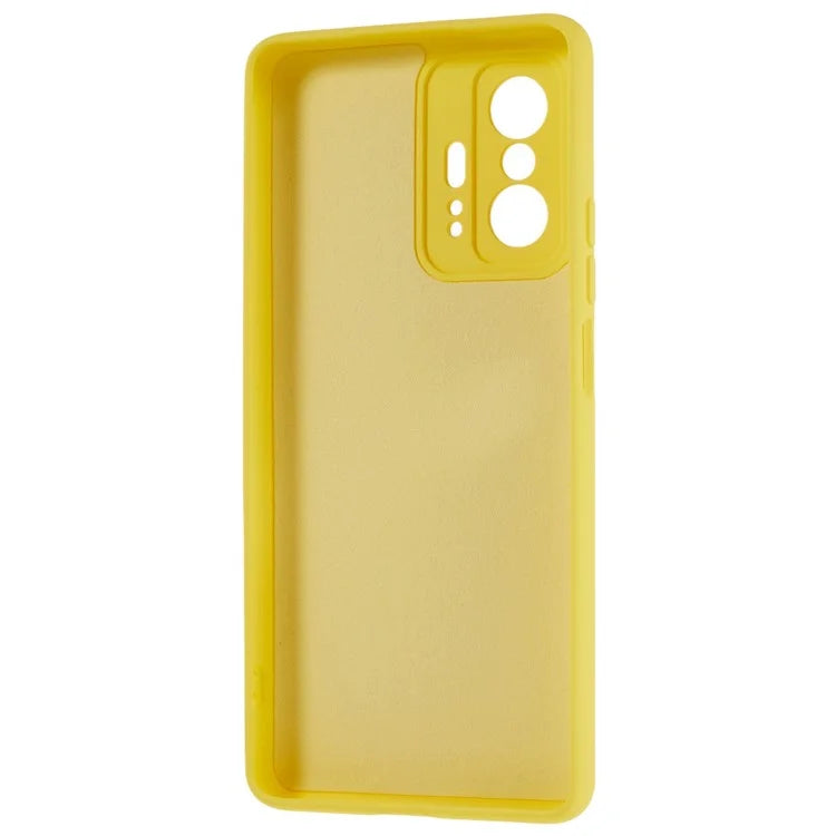 For Xiaomi 11T 5G / 11T Pro 5G Solid Color Liquid Silicone Texture Phone Cover 2.0mm Thick Arc Edge TPU Anti-scratch Case