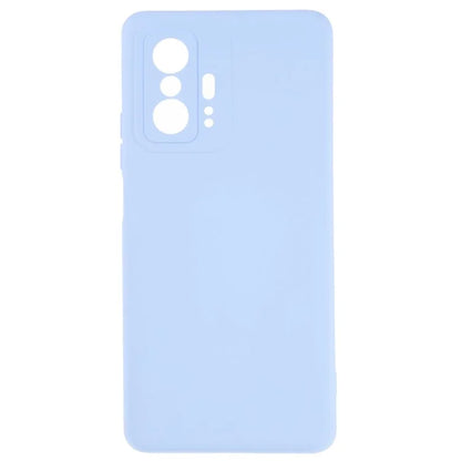 For Xiaomi 11T 5G / 11T Pro 5G Solid Color Liquid Silicone Texture Phone Cover 2.0mm Thick Arc Edge TPU Anti-scratch Case