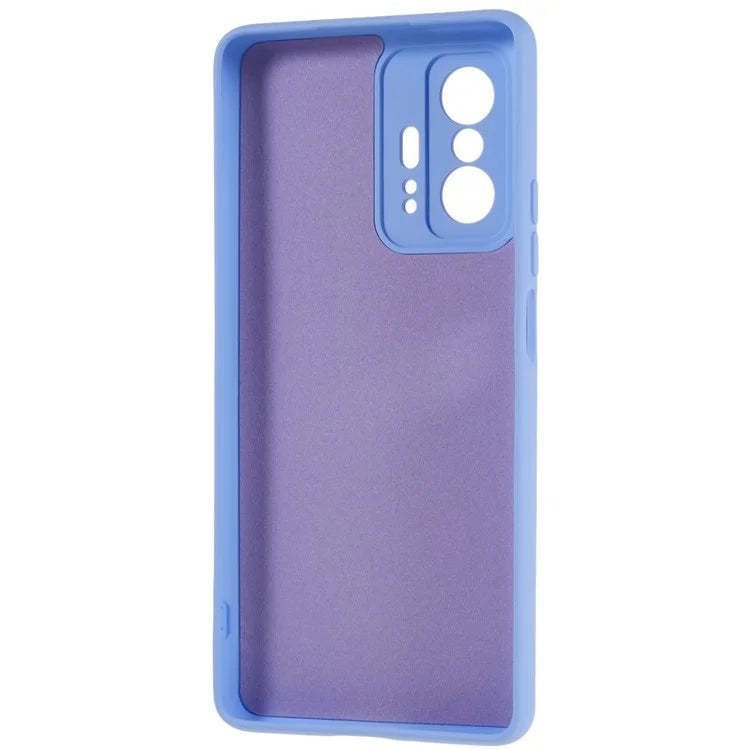 For Xiaomi 11T 5G / 11T Pro 5G Solid Color Liquid Silicone Texture Phone Cover 2.0mm Thick Arc Edge TPU Anti-scratch Case