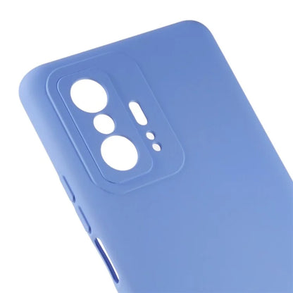 For Xiaomi 11T 5G / 11T Pro 5G Solid Color Liquid Silicone Texture Phone Cover 2.0mm Thick Arc Edge TPU Anti-scratch Case