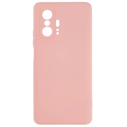 For Xiaomi 11T 5G / 11T Pro 5G Solid Color Liquid Silicone Texture Phone Cover 2.0mm Thick Arc Edge TPU Anti-scratch Case