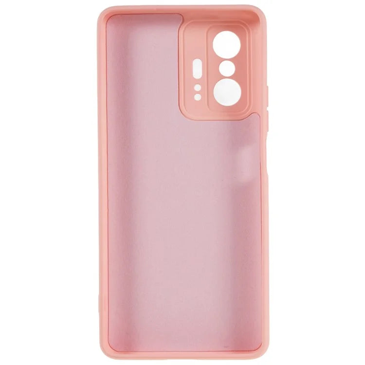 For Xiaomi 11T 5G / 11T Pro 5G Solid Color Liquid Silicone Texture Phone Cover 2.0mm Thick Arc Edge TPU Anti-scratch Case