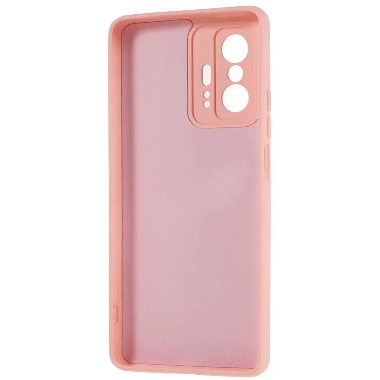 For Xiaomi 11T 5G / 11T Pro 5G Solid Color Liquid Silicone Texture Phone Cover 2.0mm Thick Arc Edge TPU Anti-scratch Case