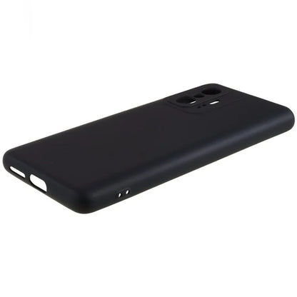 For Xiaomi 11T 5G / 11T Pro 5G Solid Color Liquid Silicone Texture Phone Cover 2.0mm Thick Arc Edge TPU Anti-scratch Case