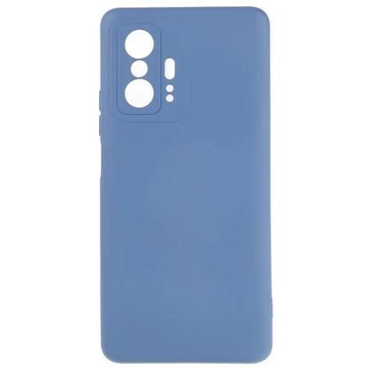 For Xiaomi 11T 5G / 11T Pro 5G Solid Color Liquid Silicone Texture Phone Cover 2.0mm Thick Arc Edge TPU Anti-scratch Case