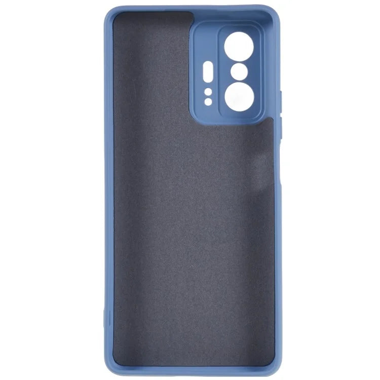 For Xiaomi 11T 5G / 11T Pro 5G Solid Color Liquid Silicone Texture Phone Cover 2.0mm Thick Arc Edge TPU Anti-scratch Case