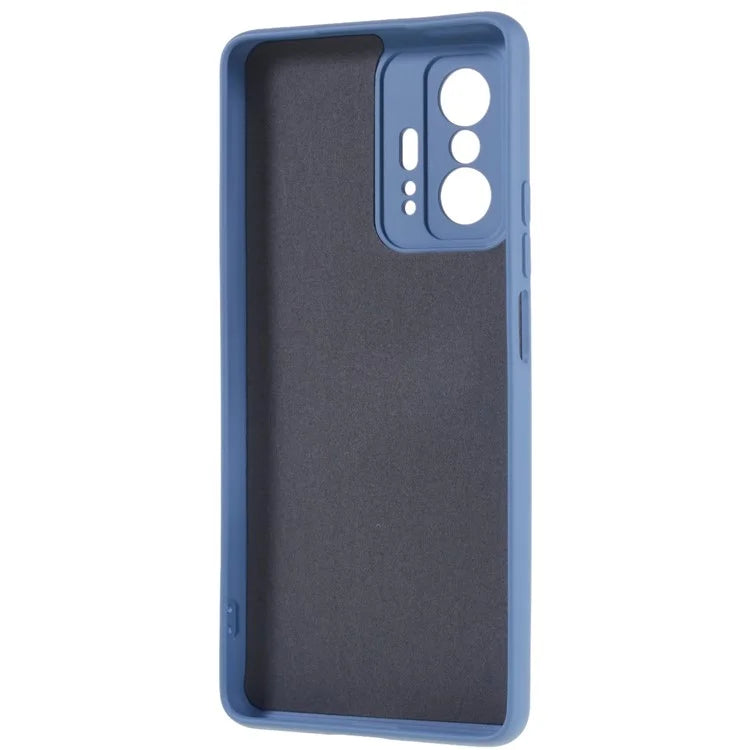 For Xiaomi 11T 5G / 11T Pro 5G Solid Color Liquid Silicone Texture Phone Cover 2.0mm Thick Arc Edge TPU Anti-scratch Case