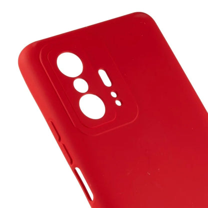 For Xiaomi 11T 5G / 11T Pro 5G Solid Color Liquid Silicone Texture Phone Cover 2.0mm Thick Arc Edge TPU Anti-scratch Case