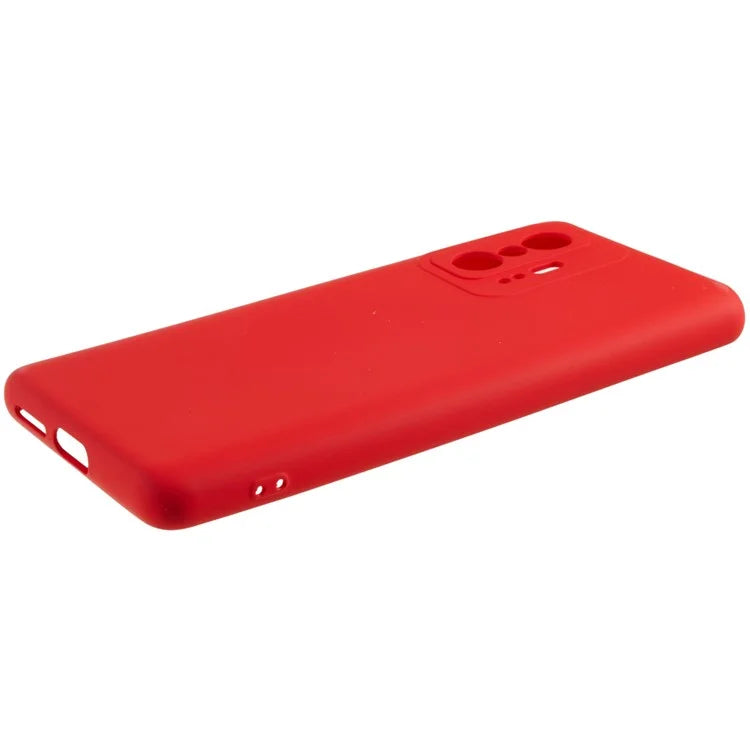 For Xiaomi 11T 5G / 11T Pro 5G Solid Color Liquid Silicone Texture Phone Cover 2.0mm Thick Arc Edge TPU Anti-scratch Case