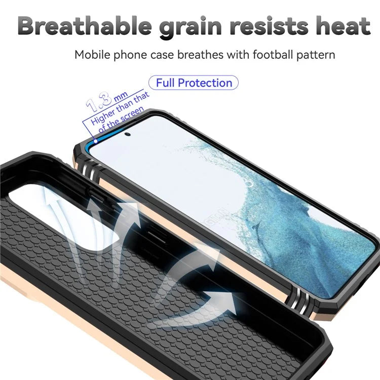 For Samsung Galaxy S23 Case Slide Camera Lid PC+TPU Phone Cover with Kickstand