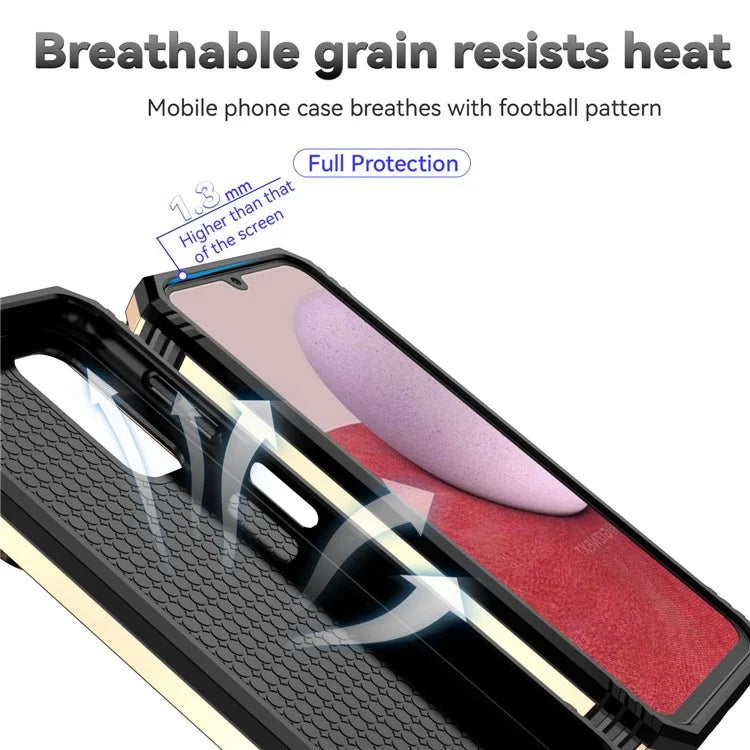 For Samsung Galaxy A14 5G / A14 4G Case PC+TPU Slide Camera Protector Phone Cover with Kickstand