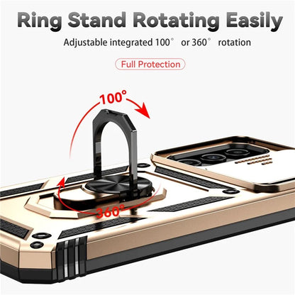 For Samsung Galaxy A14 5G / A14 4G Case PC+TPU Slide Camera Protector Phone Cover with Kickstand
