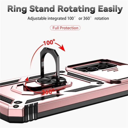 For Samsung Galaxy A14 5G / A14 4G Case PC+TPU Slide Camera Protector Phone Cover with Kickstand