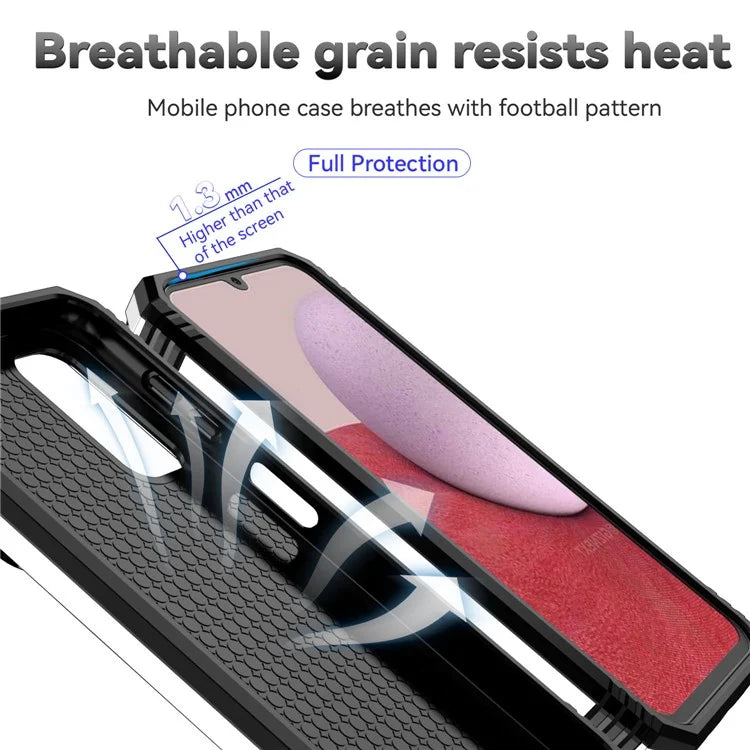 For Samsung Galaxy A14 5G / A14 4G Case PC+TPU Slide Camera Protector Phone Cover with Kickstand