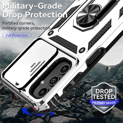 For Samsung Galaxy A14 5G / A14 4G Case PC+TPU Slide Camera Protector Phone Cover with Kickstand