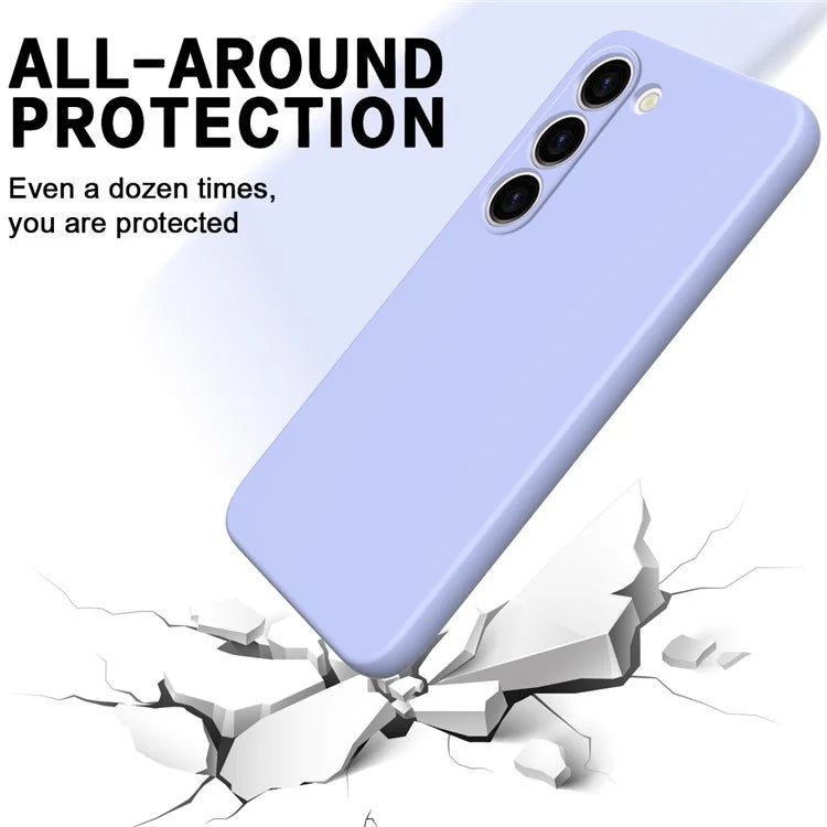 For Samsung Galaxy S23 Case, Liquid Silicone + Soft Lining Phone Protector with Strap